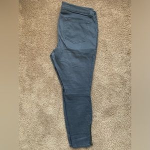 Old Navy Rockstar Utility Ankle Zip Skinny Jeans Womens 14 Gray Low Rise